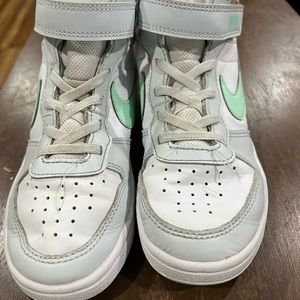 Mint green and white Nike